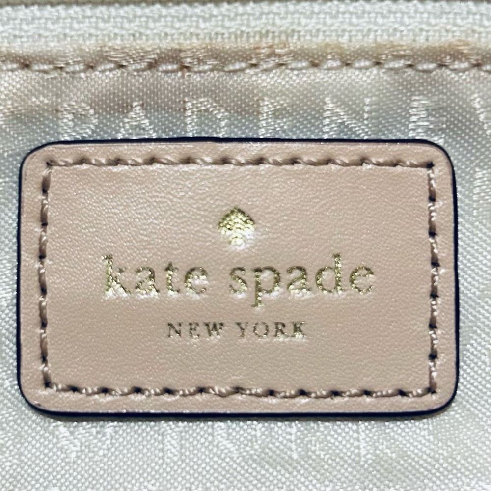 Kate Spade Remmi Ash Street Tote – Pink & White Canvas with Leather Straps - Picture 8 of 8